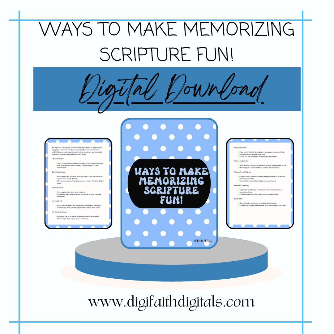 Ways to Make Memorizing Scripture Fun